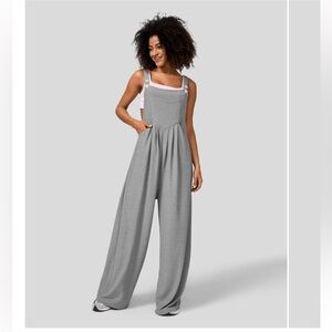 HALARA waffle fabric causal overalls- gray ST
